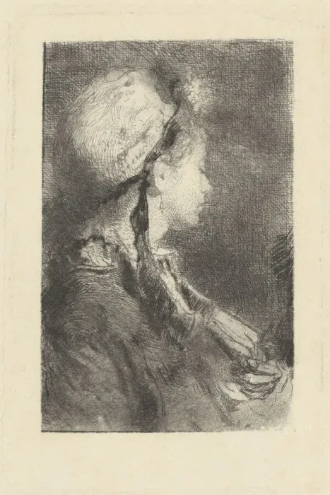 Framed Print : The Artists Wife in Profile Facing Right, c. 1880. Creator: Mose, Bianchi Framed Print : The Artists Wife in Profile Facing Right, c. 1880. Creator: Mose, Bianchi