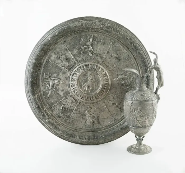 Framed Print : The Arts Ewer and Basin, France, 1887 / 89. Creator: Jules-Paul Brateau Framed Print : The Arts Ewer and Basin, France, 1887 / 89. Creator: Jules-Paul Brateau
