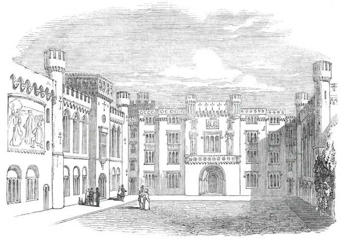 Framed Print : Arundel Castle - the Quadrangle, 1845. Creator: Unknown Framed Print : Arundel Castle - the Quadrangle, 1845. Creator: Unknown