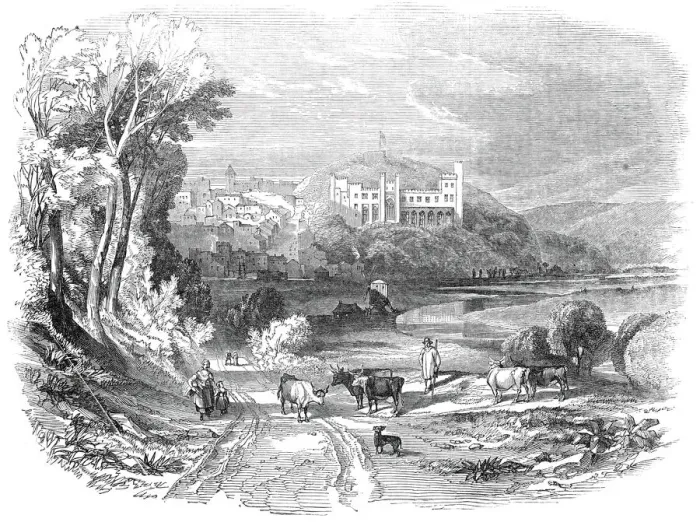 Framed Print : Arundel Castle and Town, 1845. Creator: Unknown Framed Print : Arundel Castle and Town, 1845. Creator: Unknown