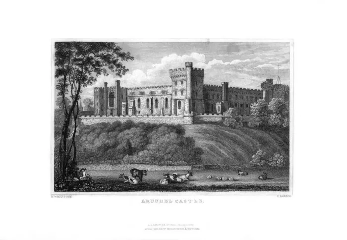 Framed Print : Arundel Castle, West Sussex, 1829. Artist: J Rogers Framed Print : Arundel Castle, West Sussex, 1829. Artist: J Rogers