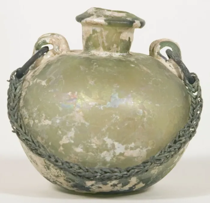 Framed Print : Aryballos (Container for Oil) with Chain, late 1st-2nd century. Creator: Unknown Framed Print : Aryballos (Container for Oil) with Chain, late 1st-2nd century. Creator: Unknown