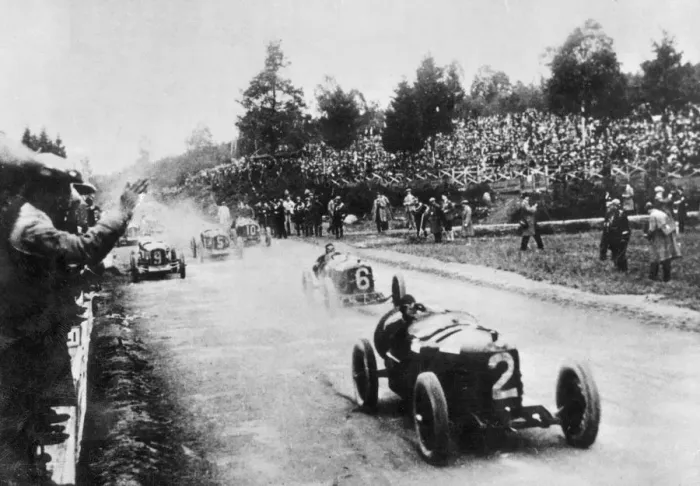 Framed Print : Ascari in Alfa Romeo P2, 1925 Belgian Grand Prix. Creator: Unknown Framed Print : Ascari in Alfa Romeo P2, 1925 Belgian Grand Prix. Creator: Unknown