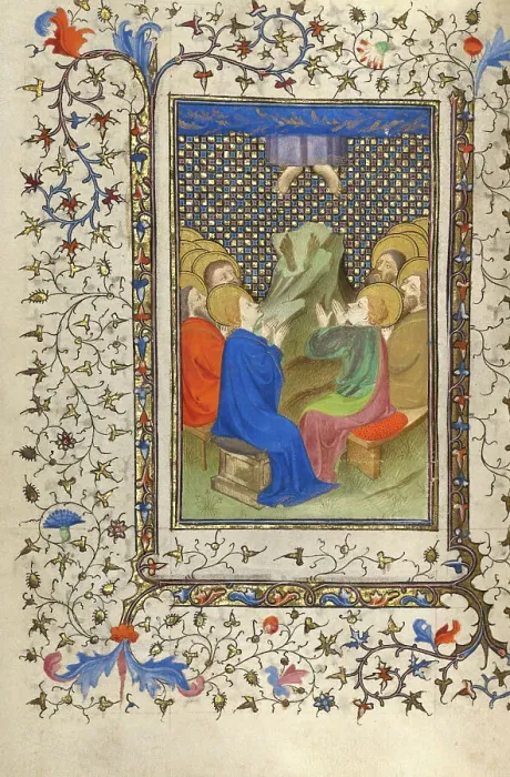 Framed Print : The Ascension; Book of Hours, about 1410. Creator: Unknown