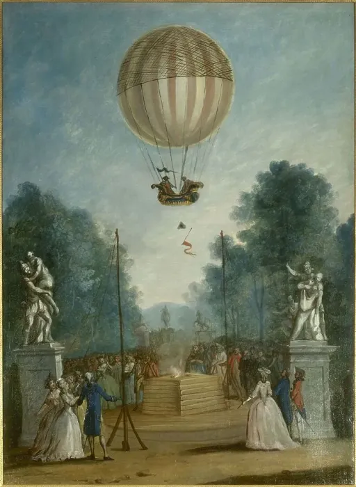 Framed Print : Ascension of Charles and Robert, at the Tuileries, December 1, 1783. Creator: Unknown Framed Print : Ascension of Charles and Robert, at the Tuileries, December 1, 1783. Creator: Unknown