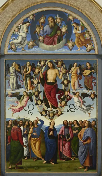 Framed Print : The Ascension of Christ, 1498. Creator: Perugino (ca. 1450-1523) Framed Print : The Ascension of Christ, 1498. Creator: Perugino (ca. 1450-1523)