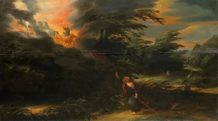 Framed Print : The Ascension of Elijah, 1627. Creator: David Colijns Framed Print : The Ascension of Elijah, 1627. Creator: David Colijns