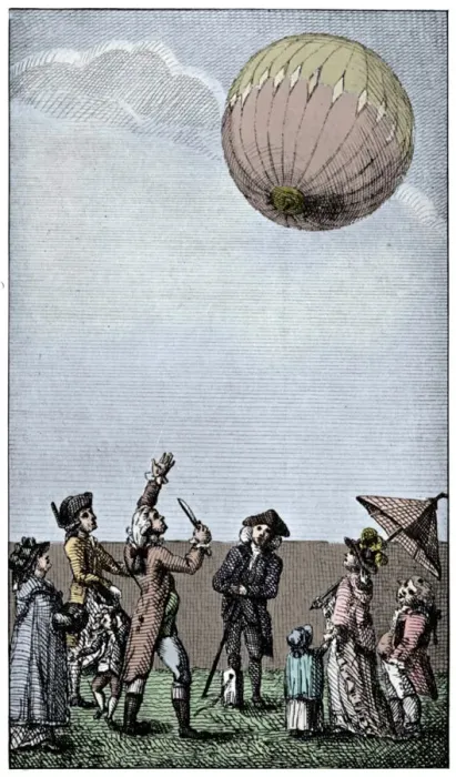 Framed Print : Ascension of a Montgolfier balloon, late 18th century, (1910) Framed Print : Ascension of a Montgolfier balloon, late 18th century, (1910)