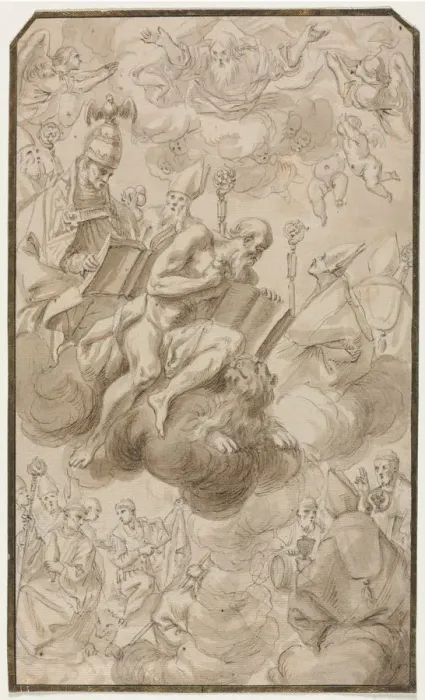 Framed Print : Ascension of Saint Jerome, 1600s. Creator: Karel Skreta (Czech, 1610-1674) Framed Print : Ascension of Saint Jerome, 1600s. Creator: Karel Skreta (Czech, 1610-1674)