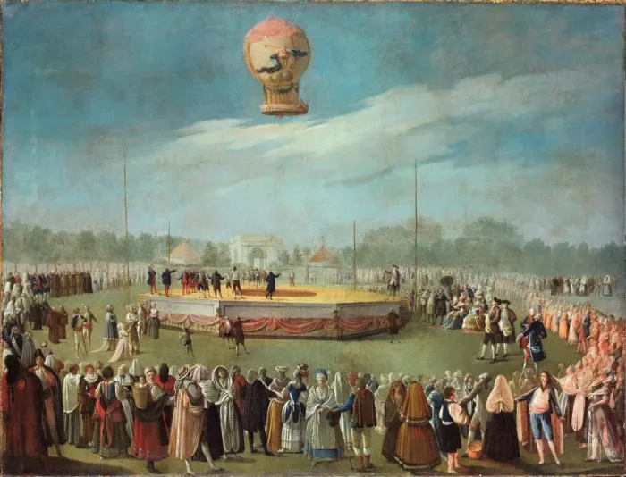 Framed Print : Ascent of a Balloon in the Presence of the Court of Charles IV, ca. 1783. Artist: Carnicero, Antonio (1748-1814) Framed Print : Ascent of a Balloon in the Presence of the Court of Charles IV, ca. 1783. Artist: Carnicero, Antonio (1748-1814)
