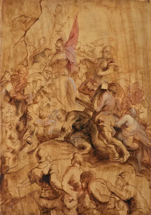 Framed Print : The Ascent to Calvary. The Bearing of the Cross, 1634. Creator: Peter Paul Rubens Framed Print : The Ascent to Calvary. The Bearing of the Cross, 1634. Creator: Peter Paul Rubens