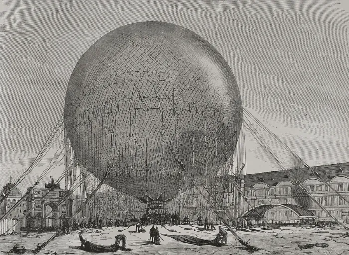 Framed Print : Ascent of the Captive Balloon in the Tuileries Garden, Paris Universal Exhibition, July 18, 1878. Creator: Tomas Carlos Capuz Framed Print : Ascent of the Captive Balloon in the Tuileries Garden, Paris Universal Exhibition, July 18, 1878. Creator: Tomas Carlos Capuz