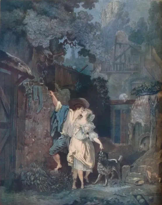 Framed Print : The Ascent, or The Morning Farewell (L?escalade, ou les adieux du matin), 1787. Artist: Philibert Louis Debucourt Framed Print : The Ascent, or The Morning Farewell (L?escalade, ou les adieux du matin), 1787. Artist: Philibert Louis Debucourt