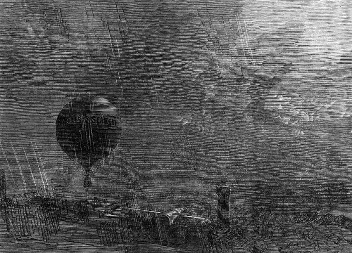 Framed Print : Ascent of Mr. Coxwell's Great Balloon from the Crystal Palace grounds, 1865. Creator: Unknown Framed Print : Ascent of Mr. Coxwell's Great Balloon from the Crystal Palace grounds, 1865. Creator: Unknown