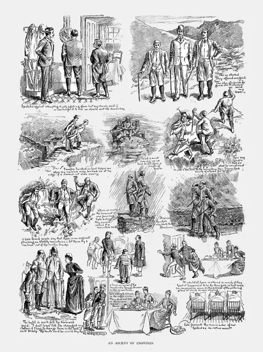 Framed Print : An Ascent of Snowdon, 1890. Creator: Unknown Framed Print : An Ascent of Snowdon, 1890. Creator: Unknown