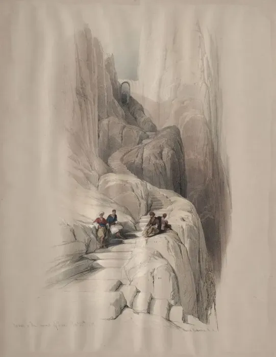 Framed Print : Ascent to the Summit of Sinai, 1839. Creator: David Roberts (British, 1796-1864) Framed Print : Ascent to the Summit of Sinai, 1839. Creator: David Roberts (British, 1796-1864)