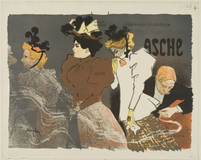 Framed Print : Asche, 1895. Creator: Theophile Alexandre Steinlen Framed Print : Asche, 1895. Creator: Theophile Alexandre Steinlen
