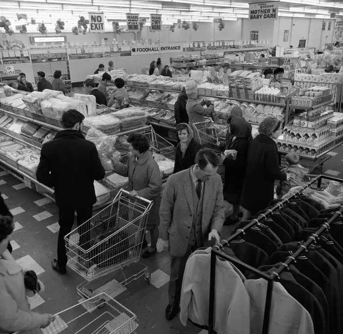 Framed Print : The ASDA supermarket in Rotherham, South Yorkshire, 1969. Artist: Michael Walters Framed Print : The ASDA supermarket in Rotherham, South Yorkshire, 1969. Artist: Michael Walters