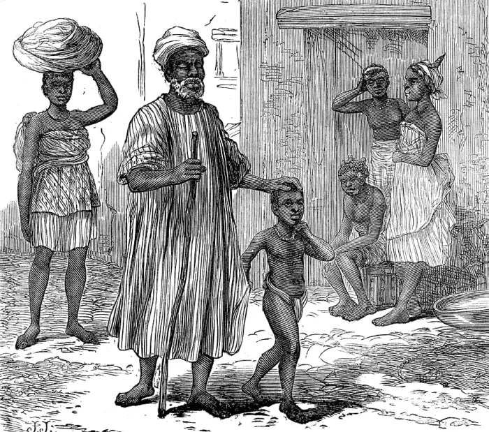 Framed Print : The Ashantee War: a blind beggar, Cape Coast Castle, 1874. Creator: Unknown Framed Print : The Ashantee War: a blind beggar, Cape Coast Castle, 1874. Creator: Unknown