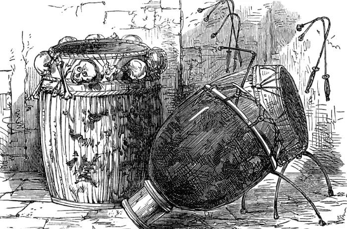 Framed Print : Ashantee war drums, 1874. Creator: Unknown Framed Print : Ashantee war drums, 1874. Creator: Unknown