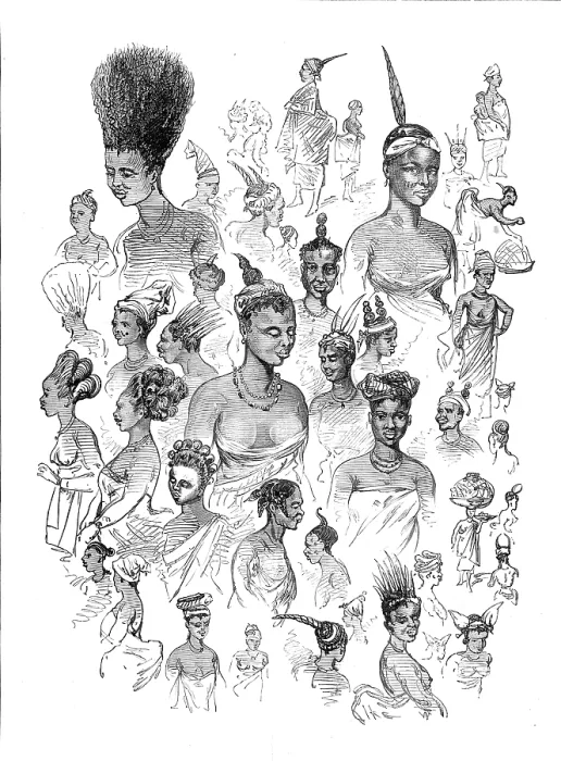 Framed Print : The Ashantee War: female fashions at Cape Coast Castle - from a sketch by our special artist, 1874. Creator: Unknown Framed Print : The Ashantee War: female fashions at Cape Coast Castle - from a sketch by our special artist, 1874. Creator: Unknown