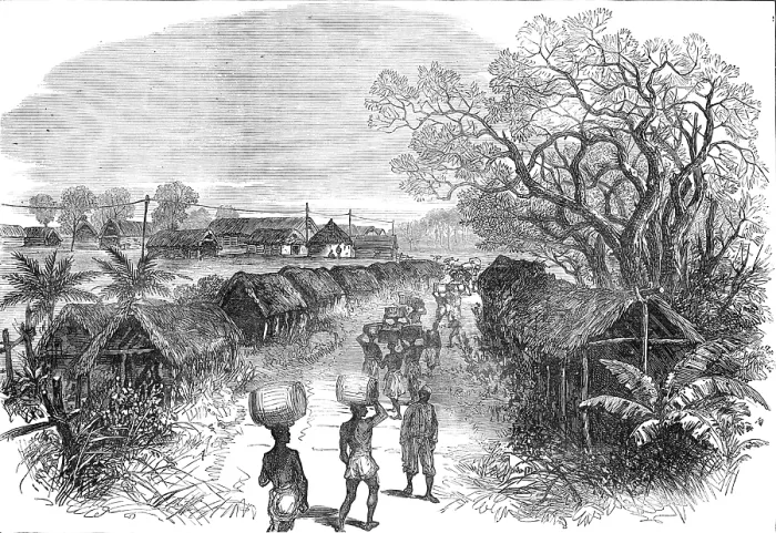 Framed Print : The Ashantee War: Inquabim, the first station on the road to the Prah...by our special artist, 1874. Creator: Unknown