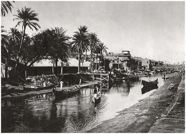 Ashar Creek leading to the Shatt al-Arab, Basra, Iraq, 1925. Artist: A Kerim
