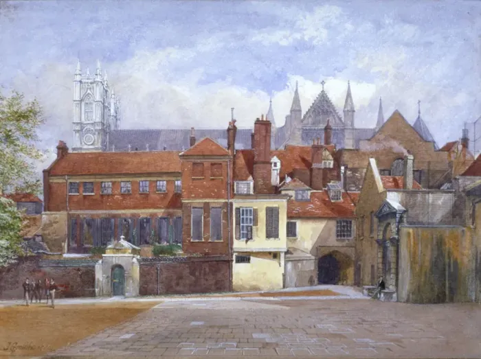 Framed Print : Ashburnham House, Westminster, London, 1880. Artist: John Crowther Framed Print : Ashburnham House, Westminster, London, 1880. Artist: John Crowther