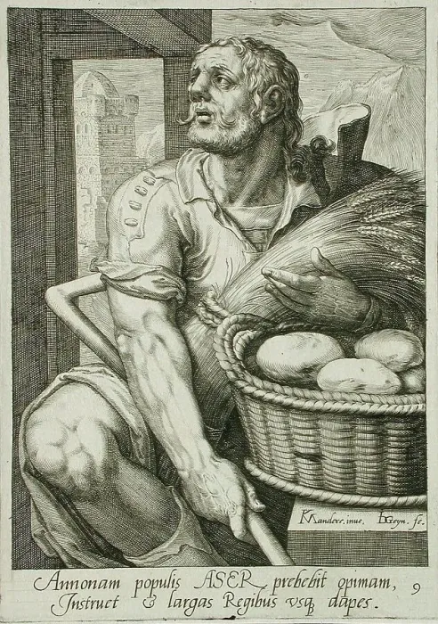 Framed Print : Asher, c1590. Creator: Jacques de Gheyn II Framed Print : Asher, c1590. Creator: Jacques de Gheyn II