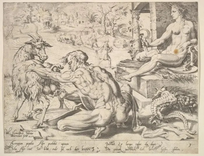 Framed Print : Asher, from the series The Twelve Patriarchs, 1550. Creator: Dirck Volkertsen Coornhert Framed Print : Asher, from the series The Twelve Patriarchs, 1550. Creator: Dirck Volkertsen Coornhert