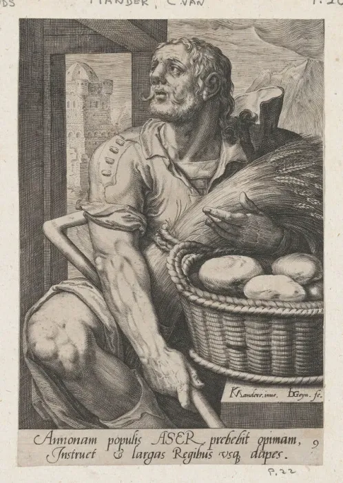 Framed Print : Asher, from The Twelve Sons of Jacob. Creator: Jacques de Gheyn II Framed Print : Asher, from The Twelve Sons of Jacob. Creator: Jacques de Gheyn II