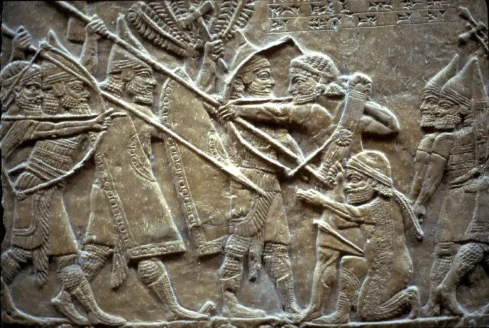 Framed Print : Ashurbanipal at the Battle of Til-Tuba, 650-620 BC. Artist: Assyrian Art Framed Print : Ashurbanipal at the Battle of Til-Tuba, 650-620 BC. Artist: Assyrian Art