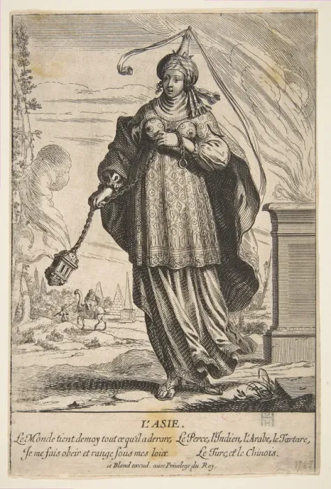 Framed Print : Asia, mid to late 17th century. Creator: Abraham Bosse Framed Print : Asia, mid to late 17th century. Creator: Abraham Bosse