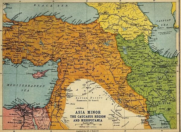 Asia Minor, the Caucasus Region and Mesopotamia, First World War, c1915, (c1920)