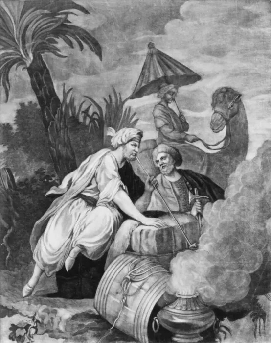 Framed Print : Asia! Thy trade, thy silks and spicy stores, But ill compensate for a Land of Slaves... ca. 1760. Creator: James Moore Framed Print : Asia! Thy trade, thy silks and spicy stores, But ill compensate for a Land of Slaves... ca. 1760. Creator: James Moore