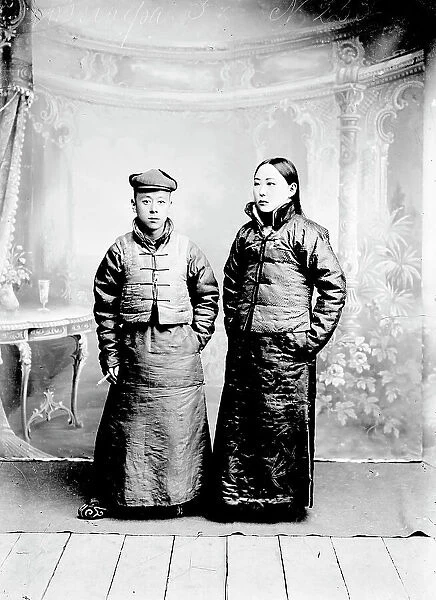 Asian man and woman, 1900. Creator: Nikolai Nikolaevich Petrov
