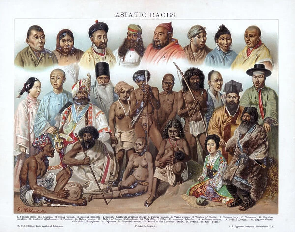 Asiatic Races, 1800-1900. Artist: G Mutzel