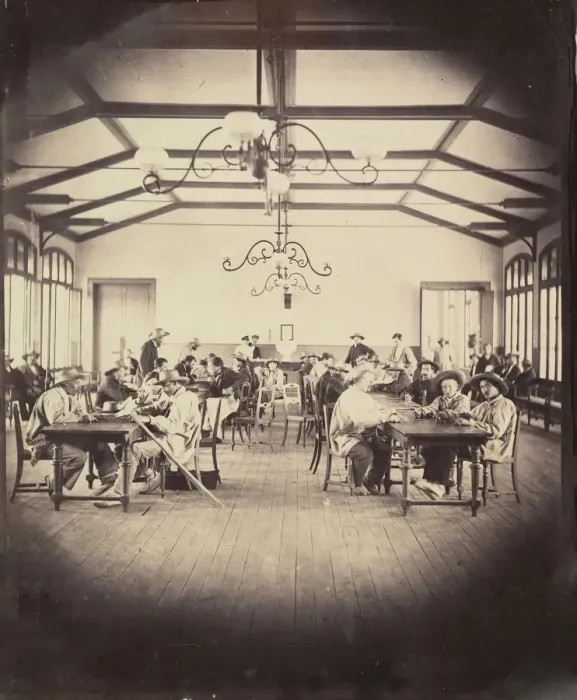 Framed Print : Asile imperial de Vincennes, salle de jeu, 1858-59. Creator: Charles Negre Framed Print : Asile imperial de Vincennes, salle de jeu, 1858-59. Creator: Charles Negre