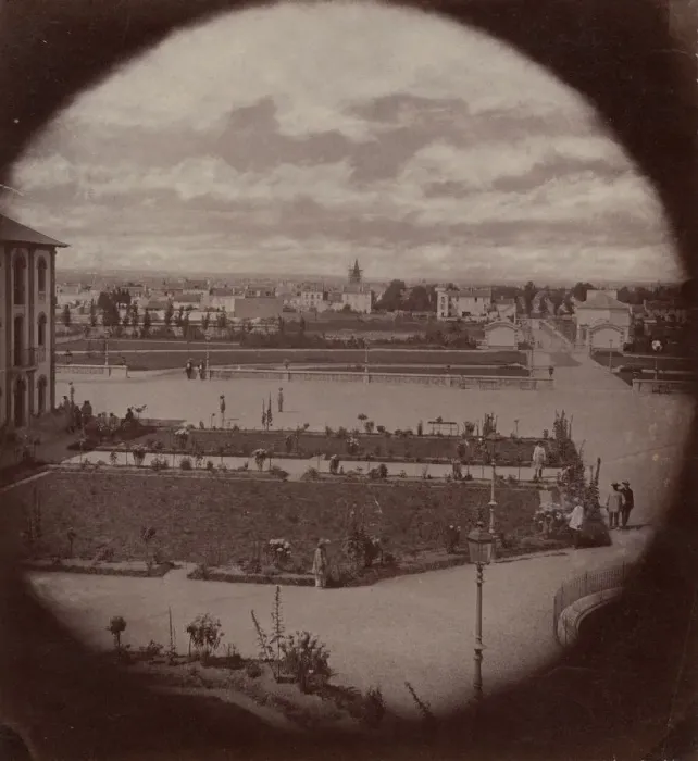 Framed Print : Asile imperiale de Vincennes, vue de Charenton, 1858-59. Creator: Charles Negre Framed Print : Asile imperiale de Vincennes, vue de Charenton, 1858-59. Creator: Charles Negre