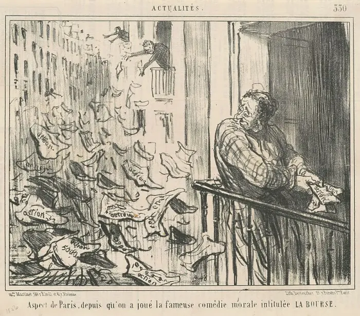 Framed Print : Aspect de Paris, depuis qu'on a joue... 19th century. Creator: Honore Daumier Framed Print : Aspect de Paris, depuis qu'on a joue... 19th century. Creator: Honore Daumier