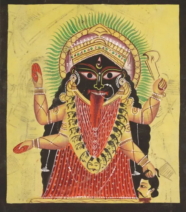 Framed Print : Two Aspects of Kali: Kali Enshrined, c. 1880 - 1890. Creator: Unknown Framed Print : Two Aspects of Kali: Kali Enshrined, c. 1880 - 1890. Creator: Unknown