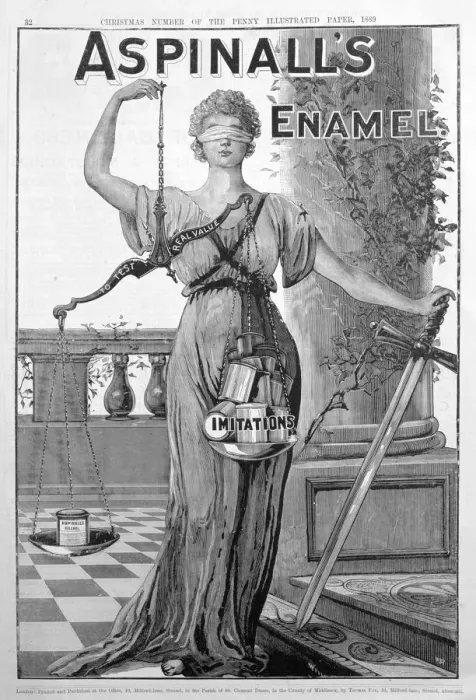 Framed Print : Aspinalls Enamel advertisement, 1889 Framed Print : Aspinalls Enamel advertisement, 1889