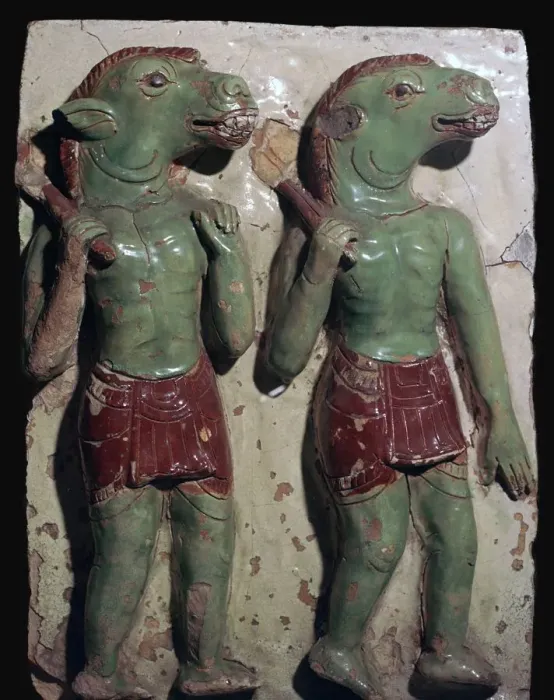 Framed Print : Ass-headed demons from a temple in Thailand Framed Print : Ass-headed demons from a temple in Thailand