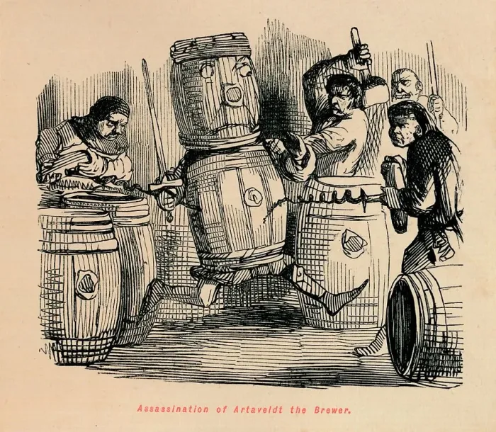 Framed Print : Assassination of Artaveldt the Brewer, c1860, (c1860). Artist: John Leech Framed Print : Assassination of Artaveldt the Brewer, c1860, (c1860). Artist: John Leech
