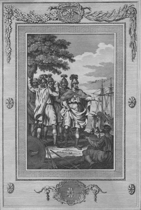 Framed Print : The Assassination of Carausius, who having been declared Emperor of Rome, as well as sole Monarch o Artist: William Thornton Framed Print : The Assassination of Carausius, who having been declared Emperor of Rome, as well as sole Monarch o Artist: William Thornton