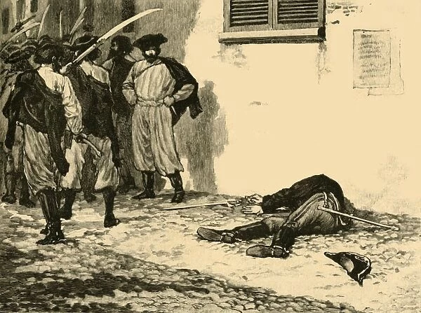 Assassination of Count Franz Philipp von Lamberg, Budapest, Hungary, 1848 (c1890)