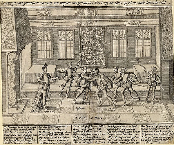 The Assassination of the Duke of Guise, 1588. Artist: Anonymous