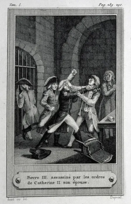 Framed Print : The Assassination of Emperor of Russia Peter III Fyodorovich on 17th July 1762, 18th century Framed Print : The Assassination of Emperor of Russia Peter III Fyodorovich on 17th July 1762, 18th century