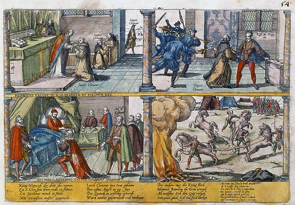 The assassination of Henry III of France, 1589