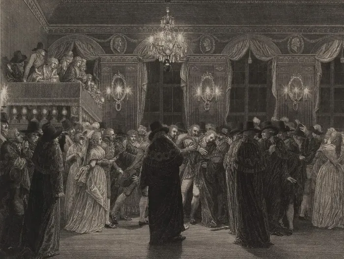 Framed Print : The Assassination of King Gustav III, c1792. Creator: Küffner, Abraham Wolfgang (1760-1817) Framed Print : The Assassination of King Gustav III, c1792. Creator: Küffner, Abraham Wolfgang (1760-1817)